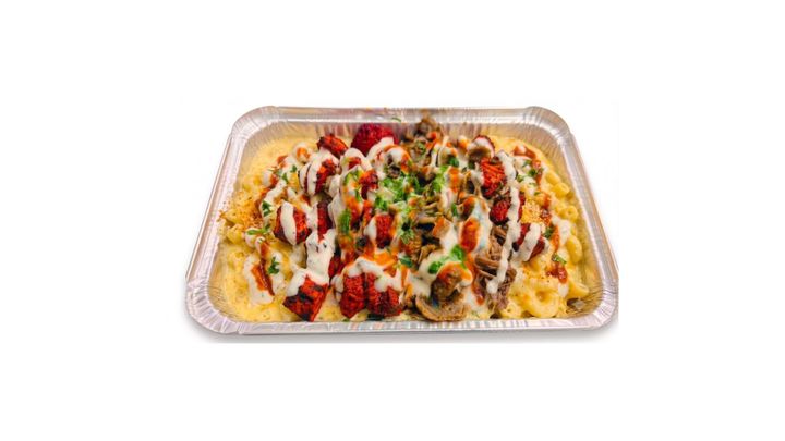 Mac & Cheese Platter — halal at Haji's Halal Food, Elizabeth NJ